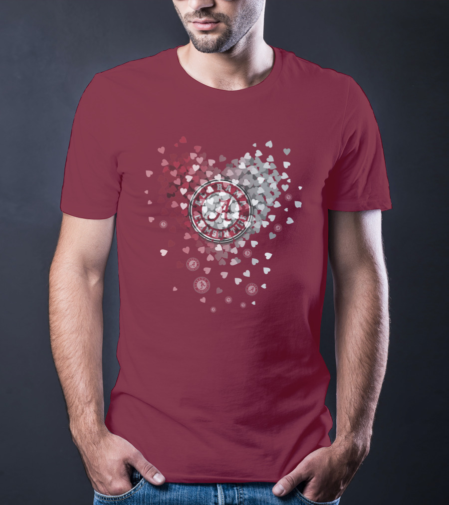 Alabama Crimson Tide Heart Logo Hope Filled Heiritage T-Shirt