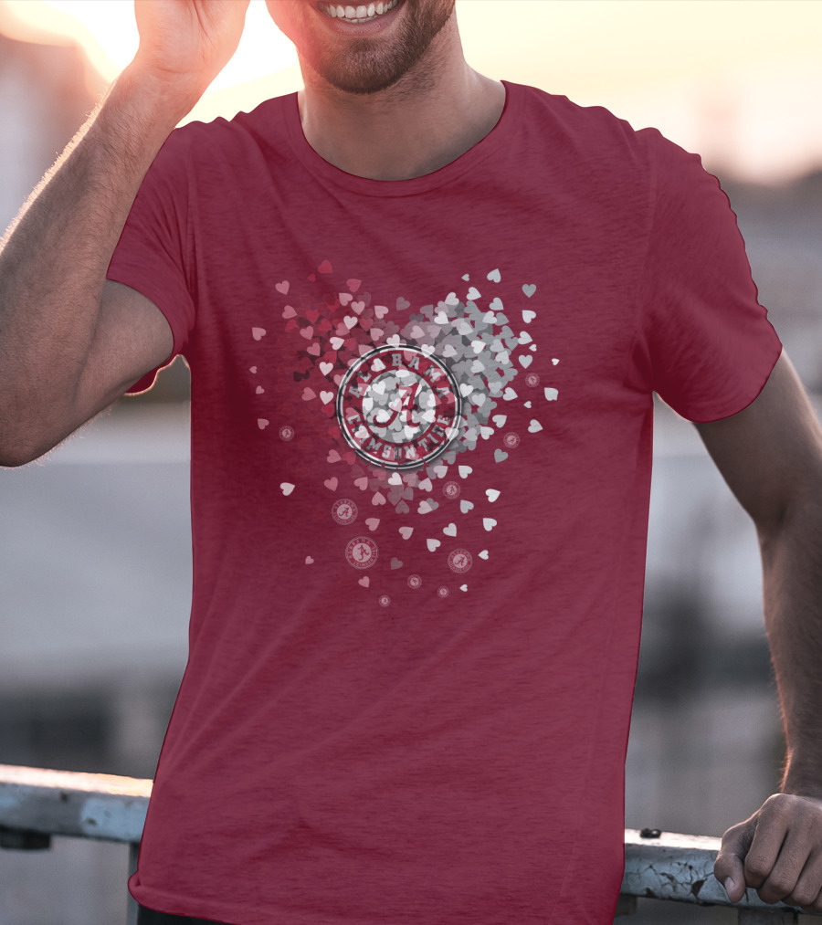 Alabama Crimson Tide Heart Logo Hope Filled Heiritage T-Shirt