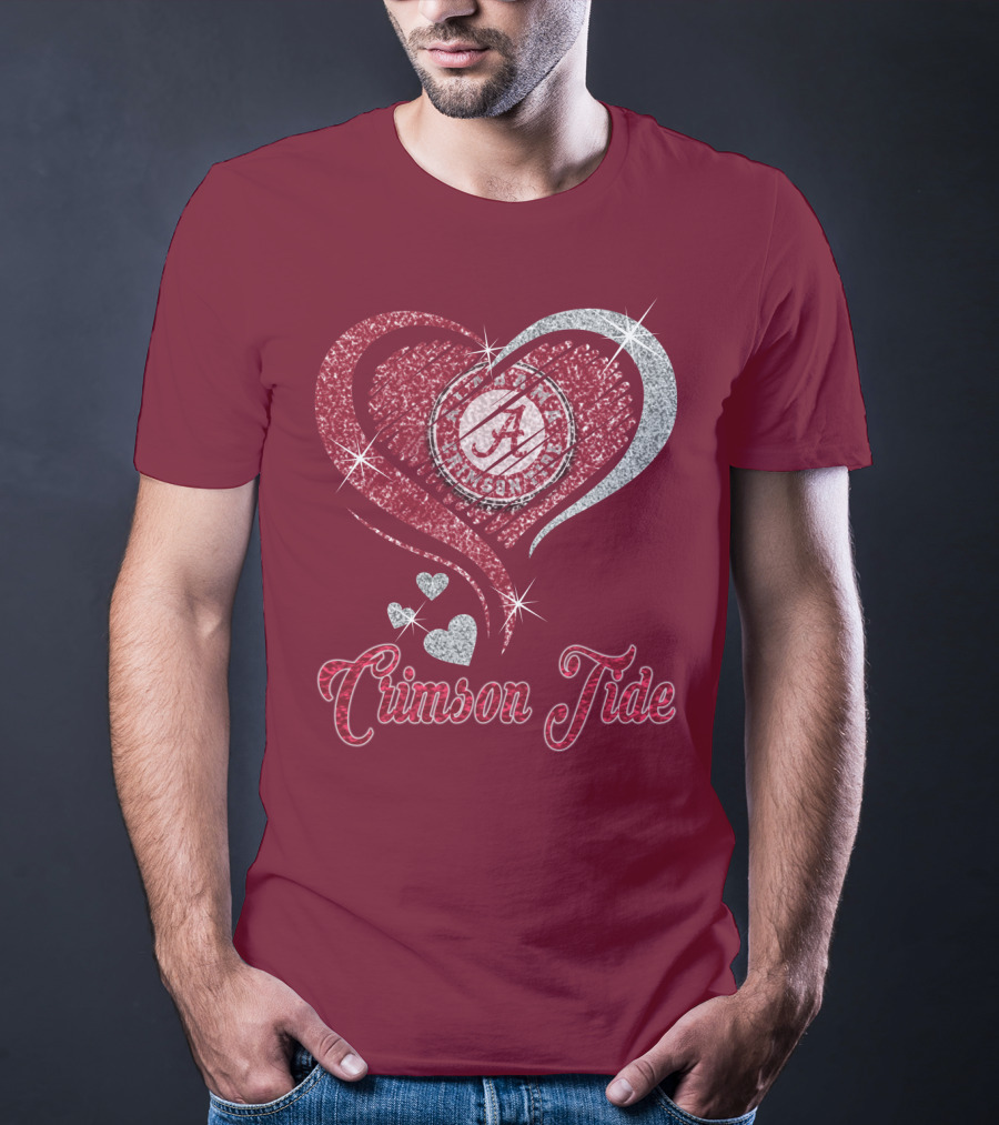 Alabama Crimson Tide Heart Sparkle T-Shirt