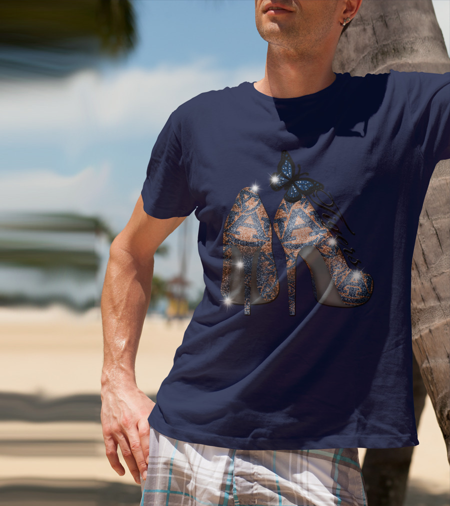 Auburn Tigers High Heels Butterfly T-Shirt