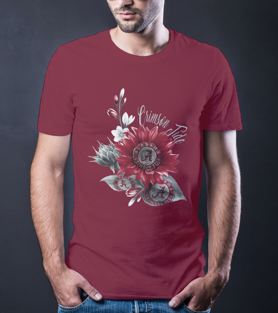 Crimson Tide Alabama A Flower T-Shirt