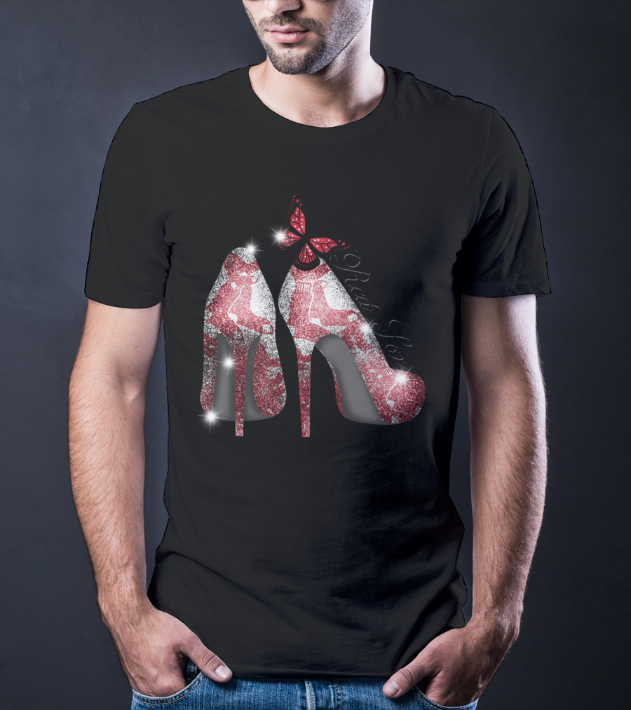 Boston Red Sox High Heels With Butterfly And Socks T-Shirt
