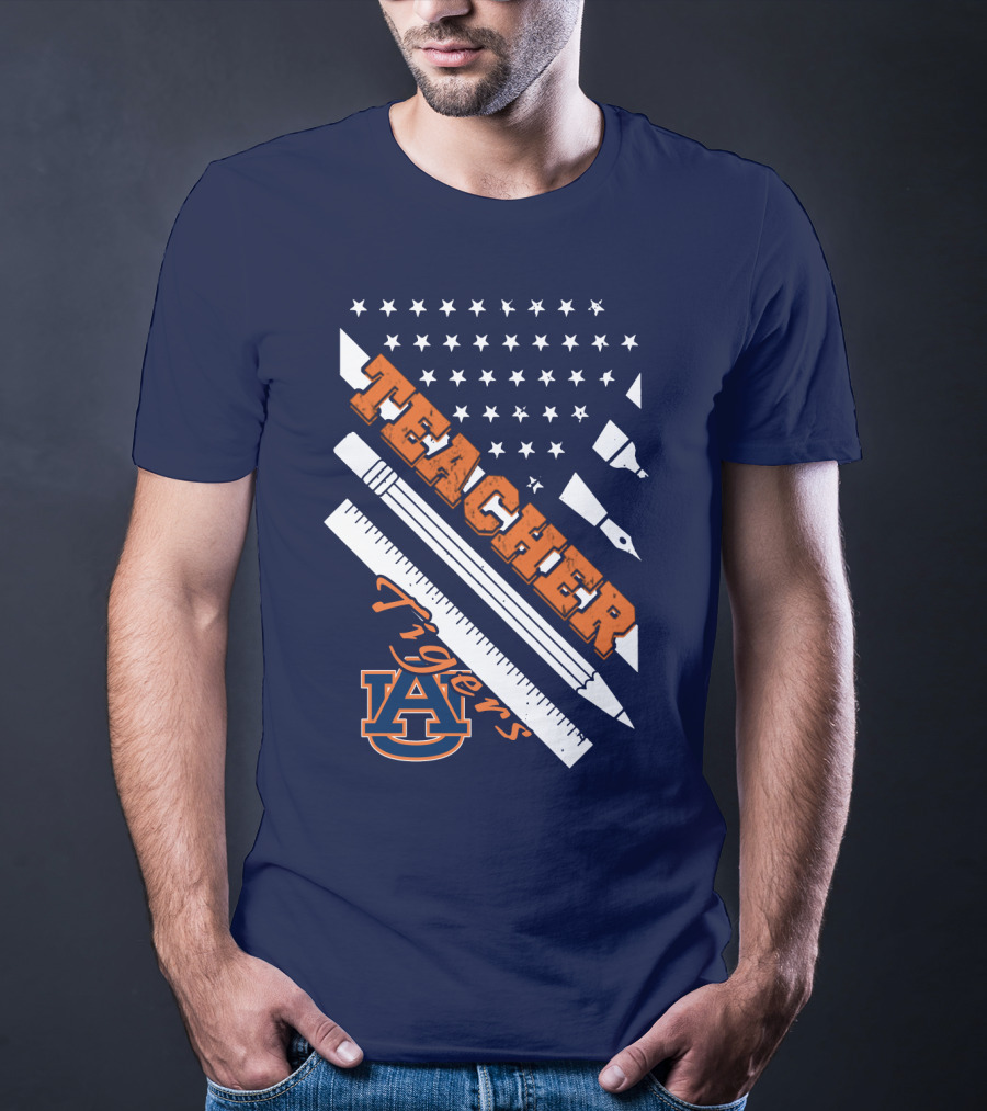 Auburn Teacher Tigers A Logo Pencil Ruler T-Shirt