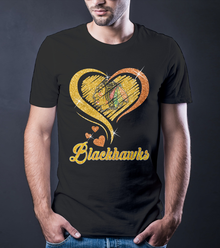 Blackhawks Heart T-Shirt