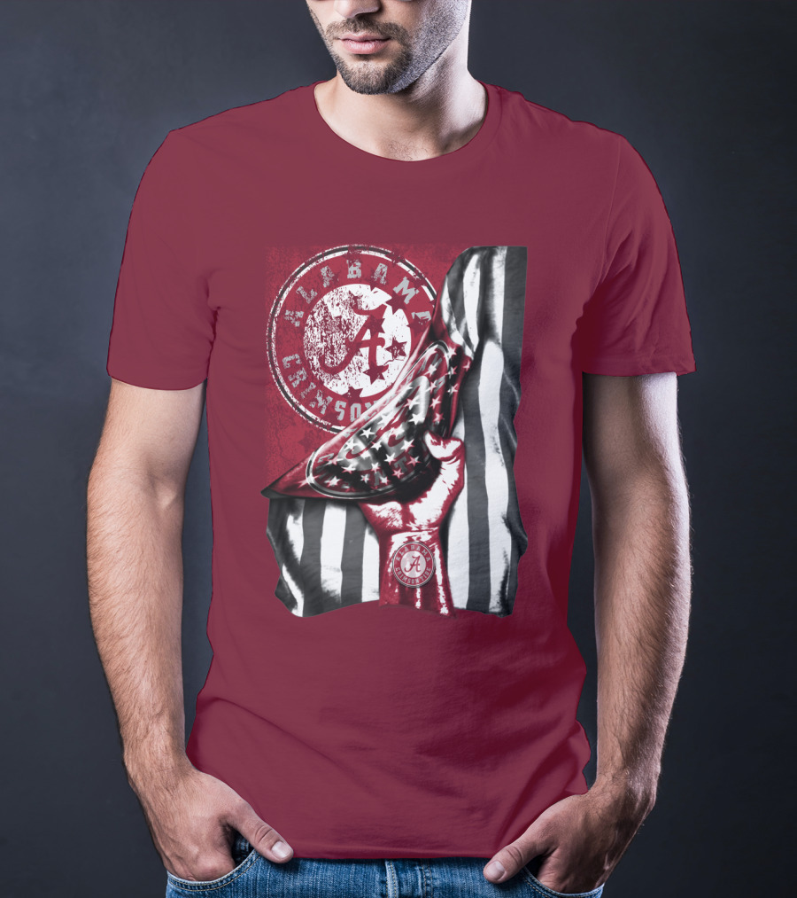 Alabama Crimson Tide Held High With Flag And Seal T-Shirt
