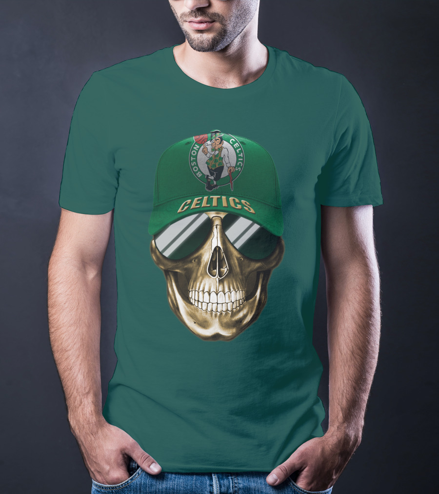 Boston Celtics Skull Cap T-Shirt