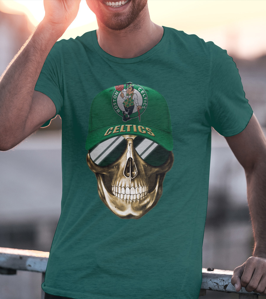 Boston Celtics Skull Cap T-Shirt