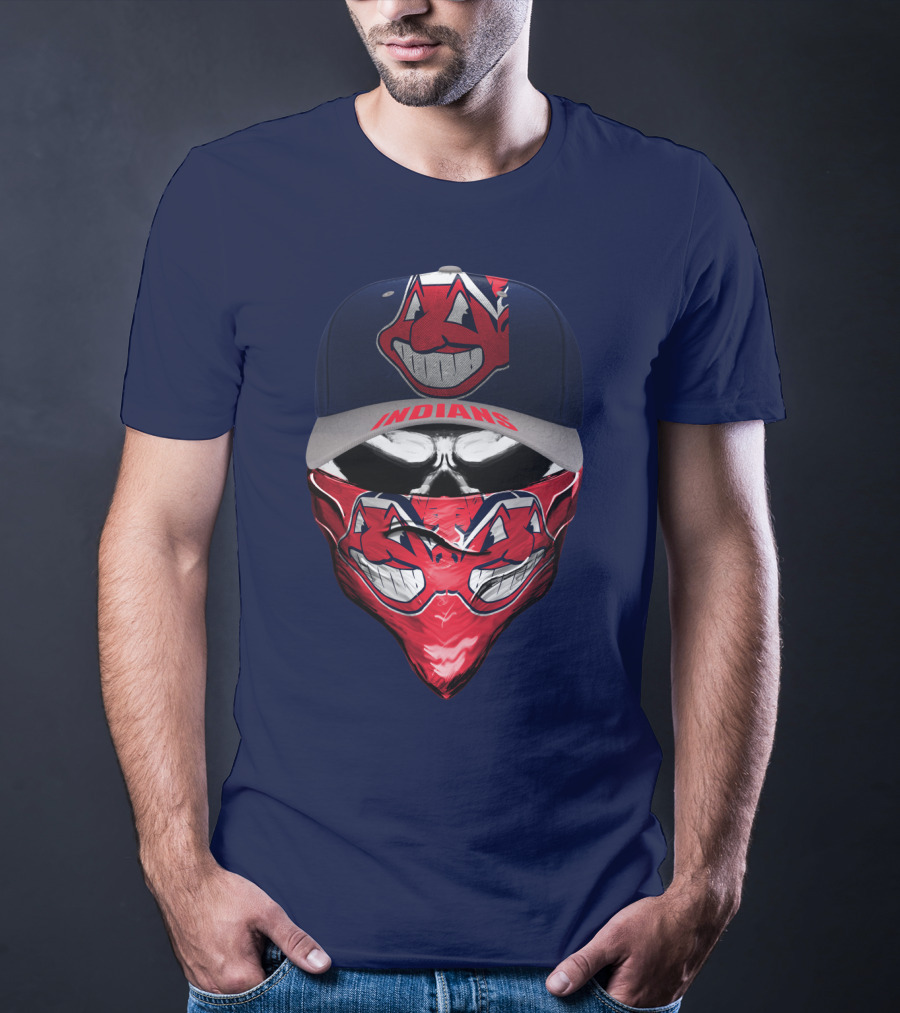 Cleveland Indians Logo Cap And Bandana T-Shirt