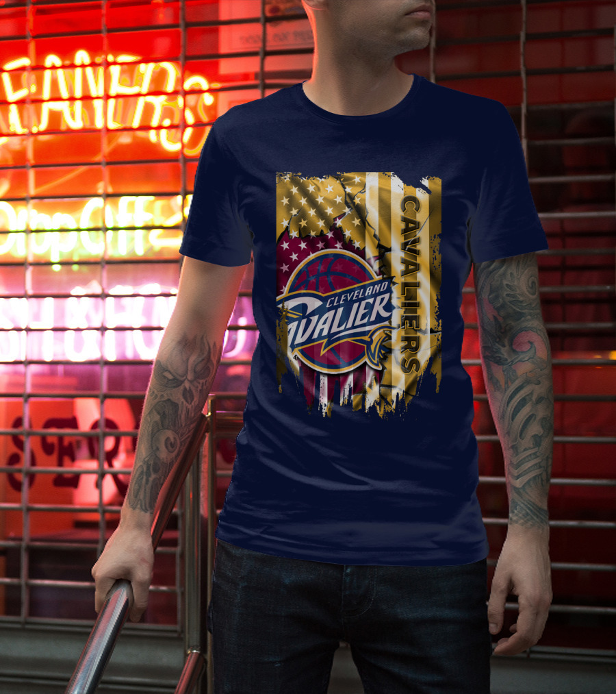 Cleveland Cavaliers Stars And Stripes Basketball T-Shirt