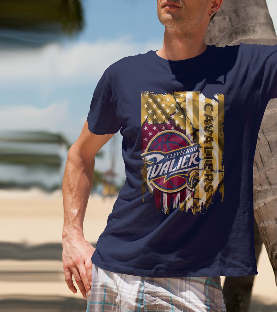 Cleveland Cavaliers Stars And Stripes Basketball T-Shirt