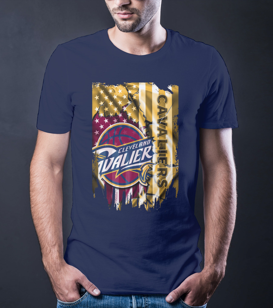 Cleveland Cavaliers Stars And Stripes Basketball T-Shirt