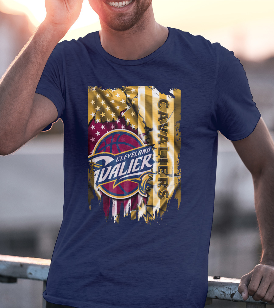 Cleveland Cavaliers Stars And Stripes Basketball T-Shirt