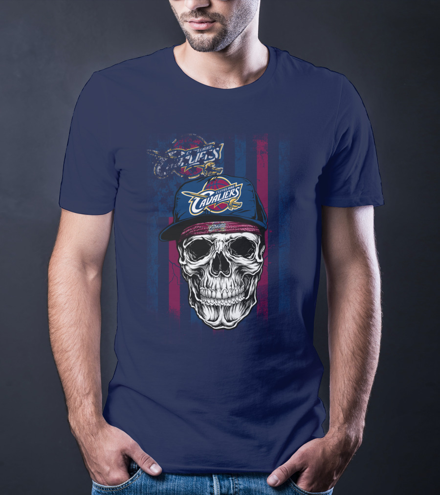 Cleveland Cavaliers Skull With Cap T-Shirt