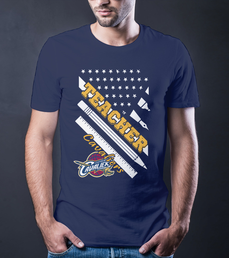 Cleveland Cavaliers Teacher Ruler Pen Stars T-Shirt