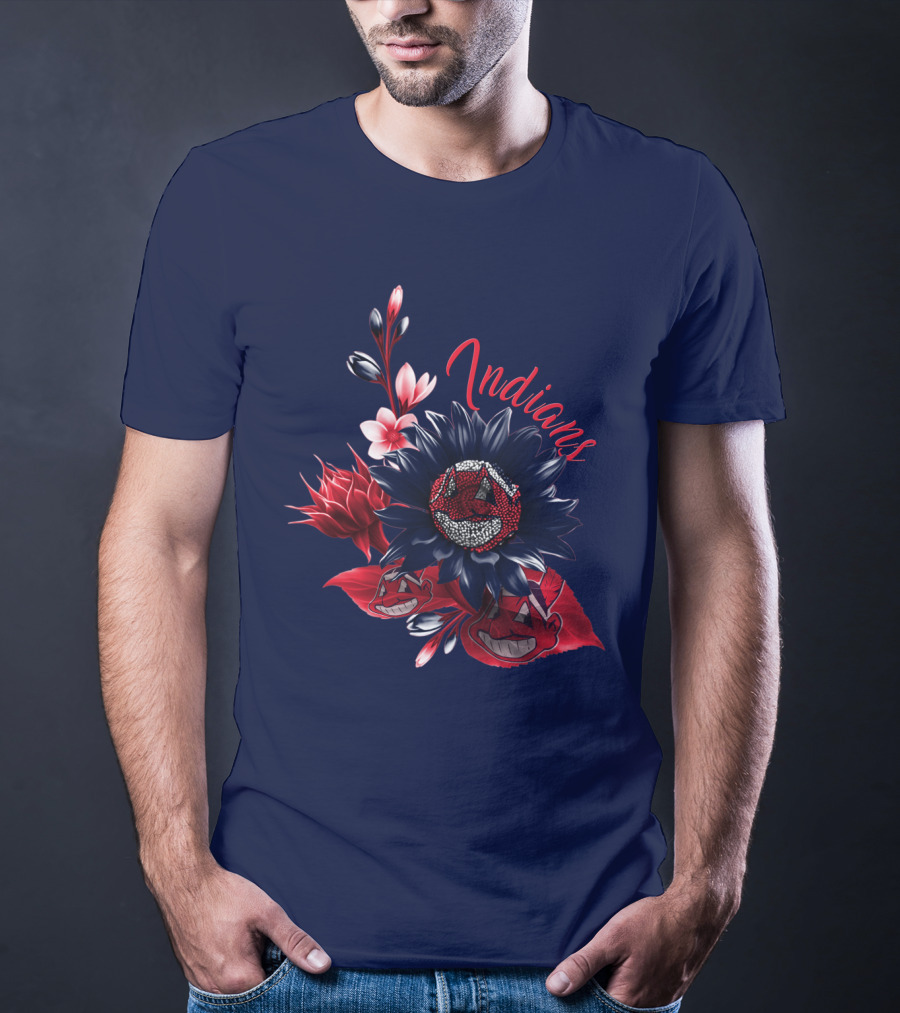 Indians Floral Chief Wahoo T-Shirt