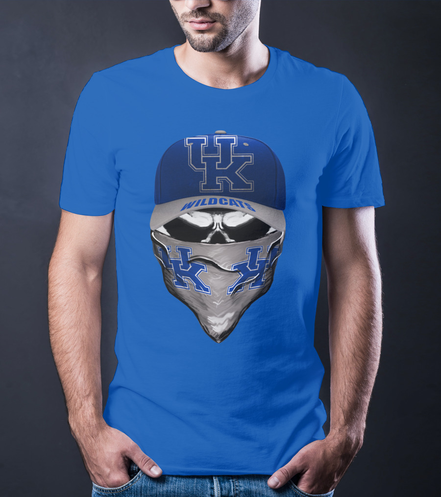 Kentucky Wildcats Uk Logo Hat Bandana Blue T-Shirt