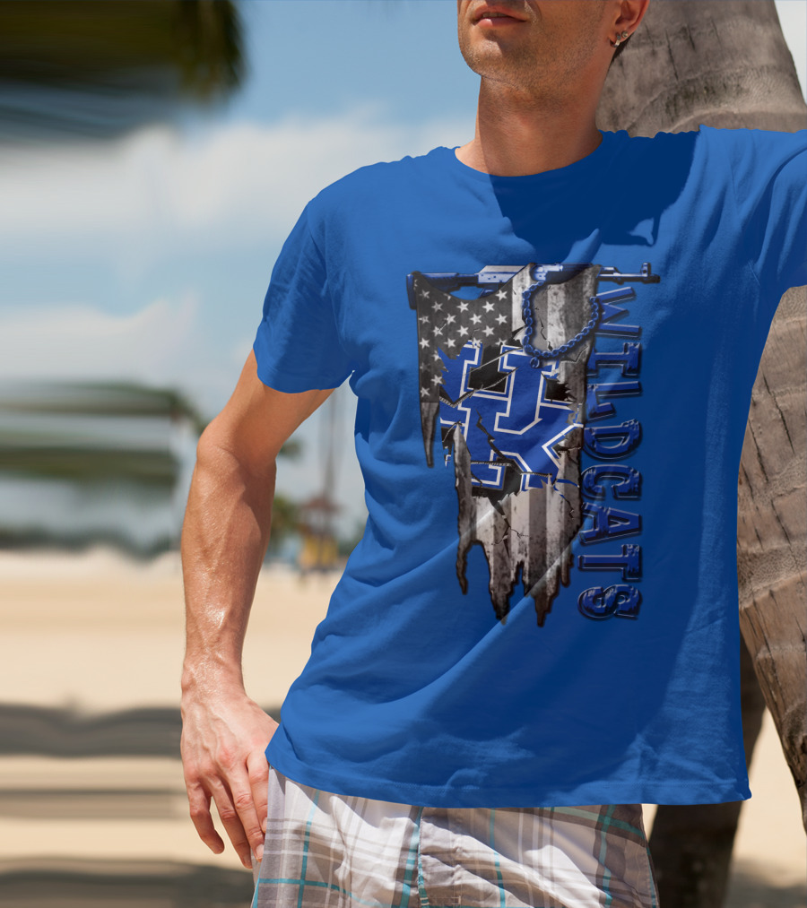 Wildcats American Flag Kentucky Wildcats T-Shirt
