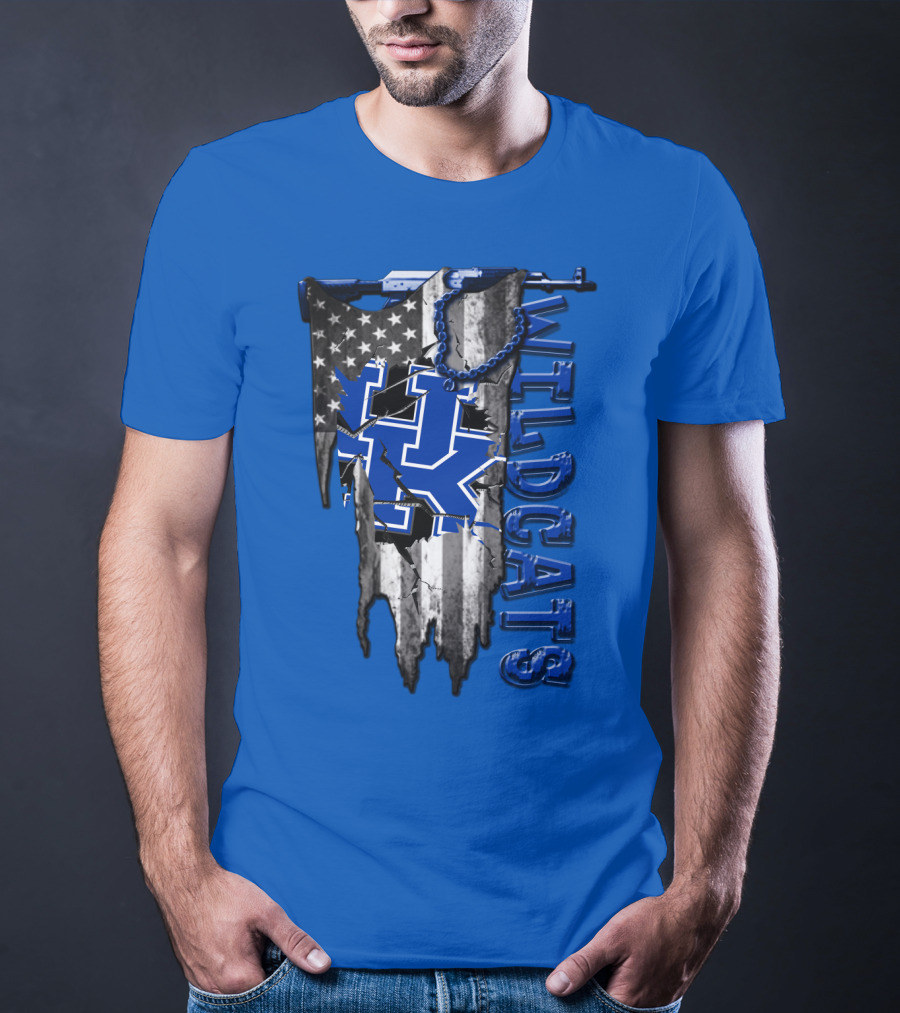 Wildcats American Flag Kentucky Wildcats T-Shirt
