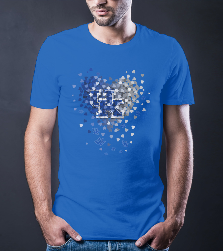 Kentucky Wildcats Uk Hearts Blue T-Shirt