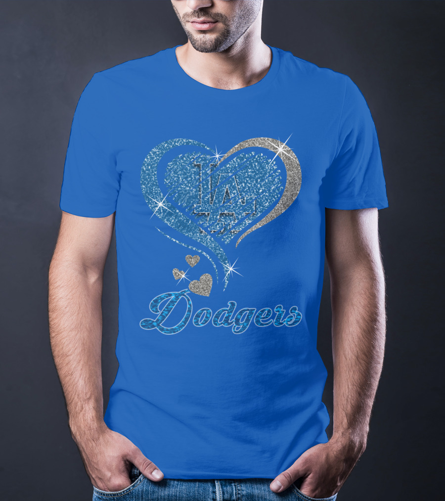 Los Angeles Dodgers Heart Logo Mlb Fan T-Shirt