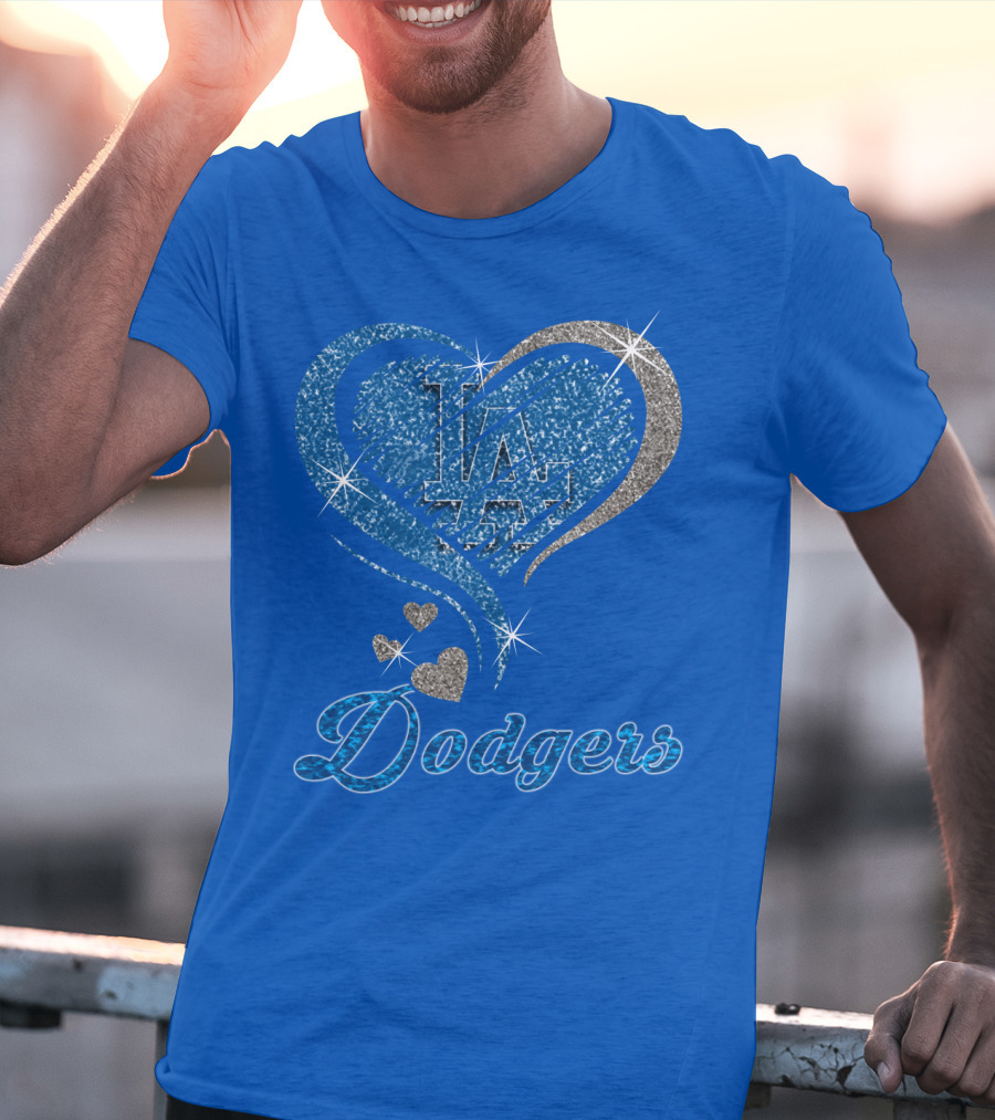 Los Angeles Dodgers Heart Logo Mlb Fan T-Shirt