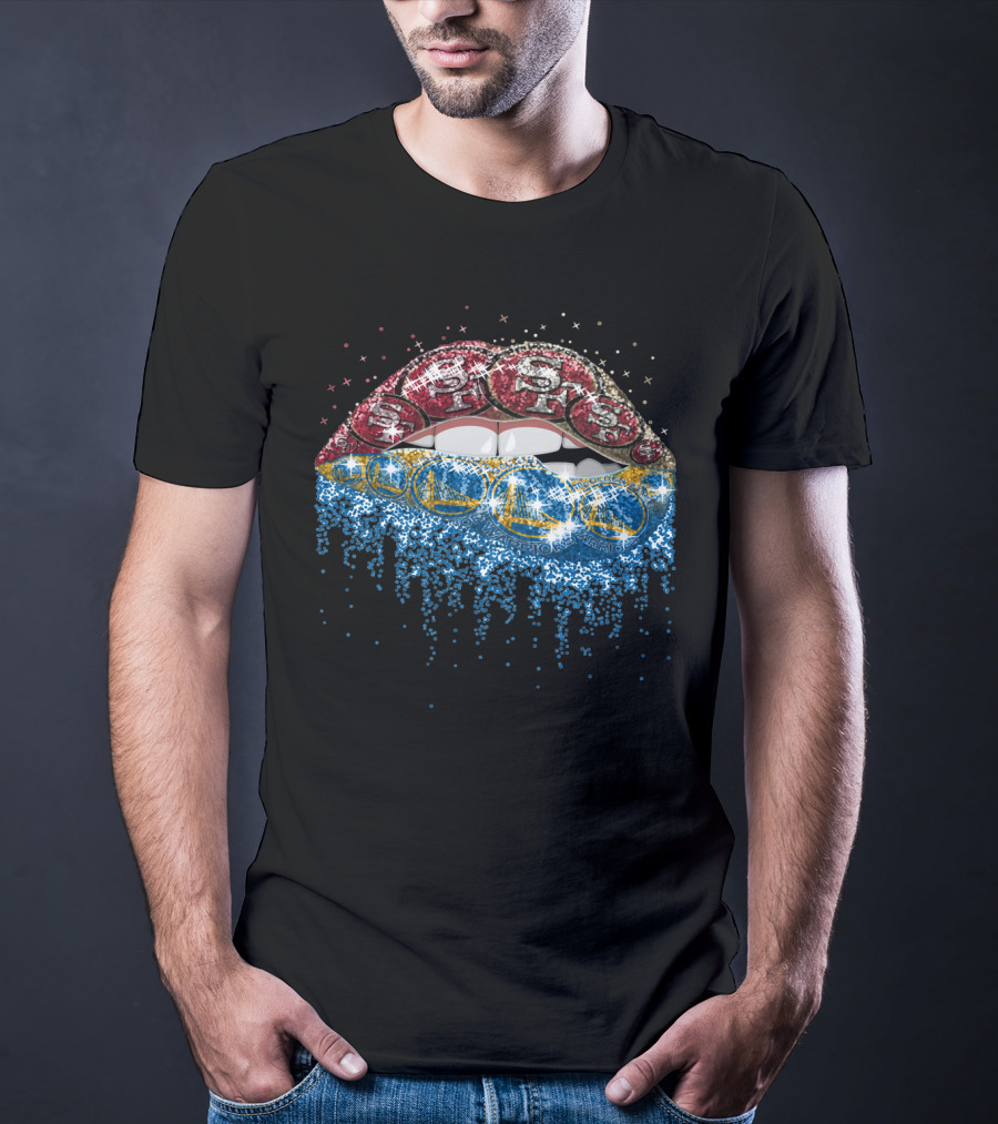 Lip San Francisco 49ers And Golden State Warriors Lips T-Shirt