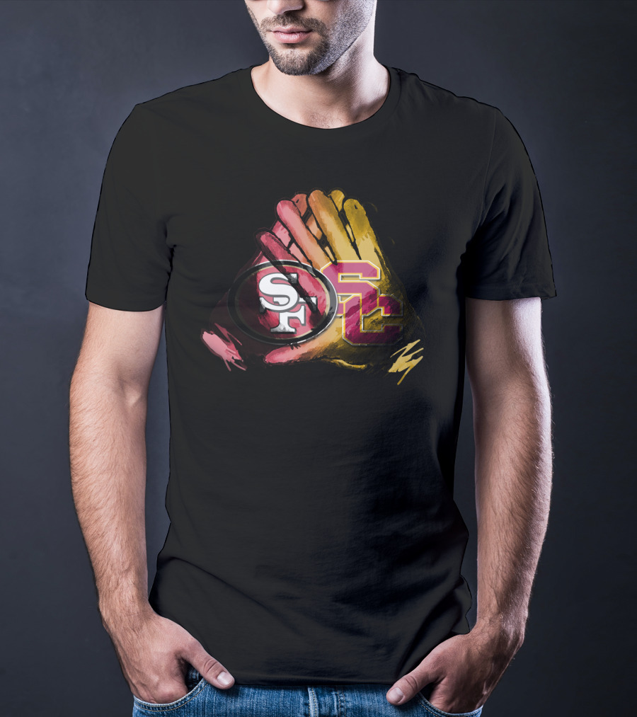49ers And Usc Trojans For Life Fol T-Shirt