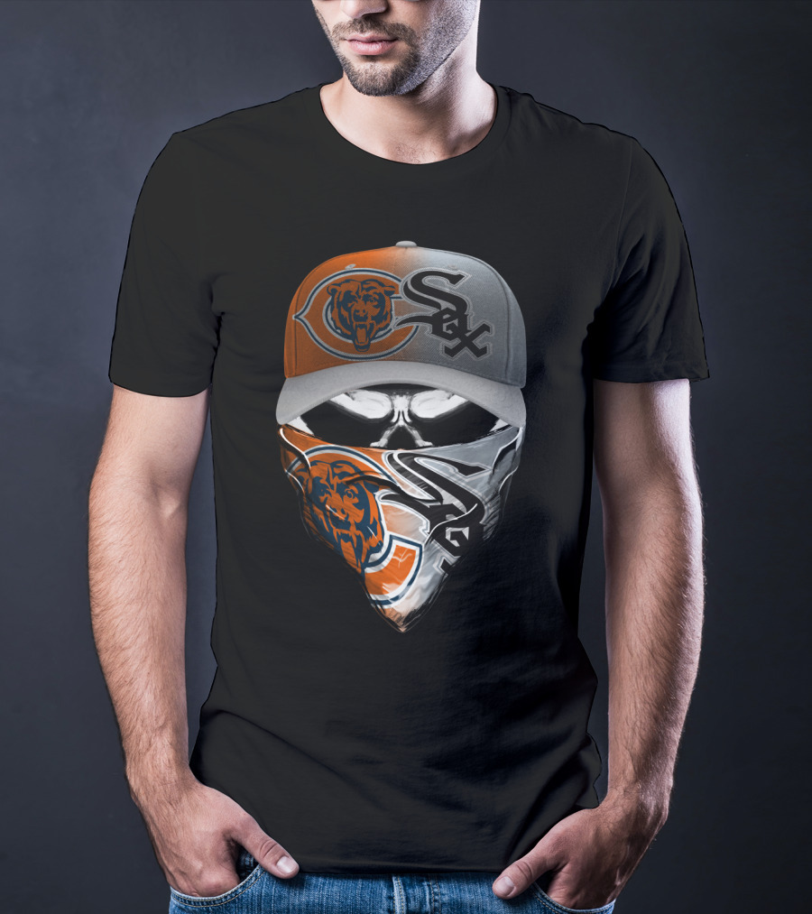 Chicago Bears White Sox Crossover Mask And Cap T-Shirt