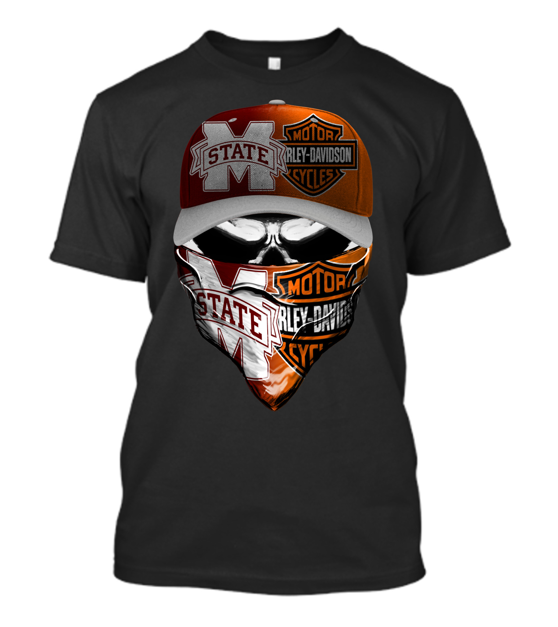 Mississippi State Bulldogs Harley Davidson Motorcycles T-Shirt