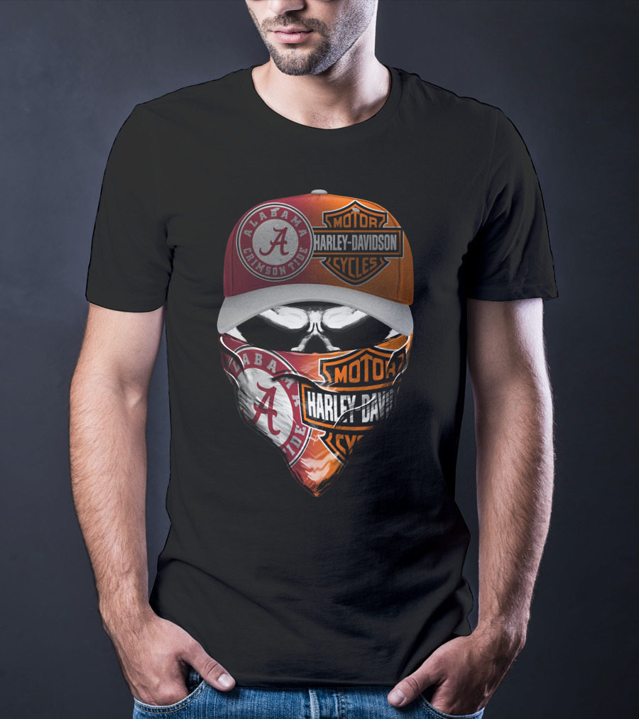 Alabama Crimson Tide Harley Davidson Motorcycles T-Shirt