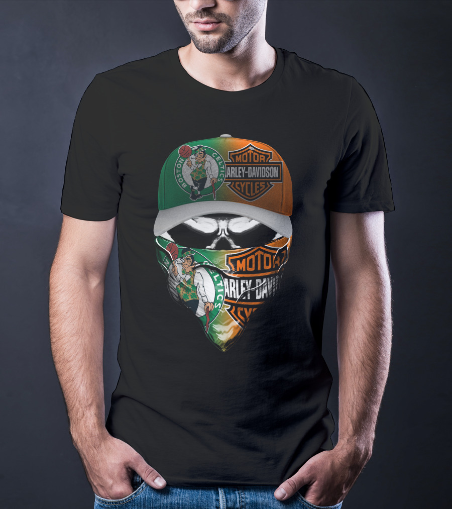 Boston Celtics Harley Davidson Motor Cycles 06Ahl T-Shirt