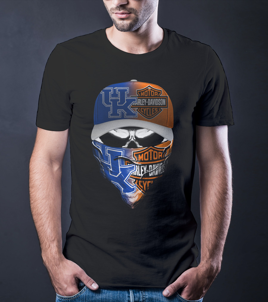 Uk Harley Davidson Skull Mask T-Shirt