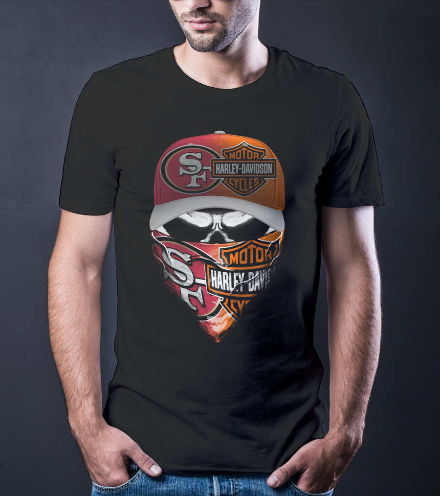 San Francisco 49ers Harley Davidson Motorcycles T-Shirt