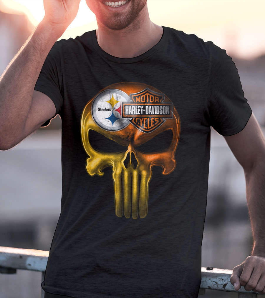 Steelers Harley Davidson Skull 27Hl T-Shirt