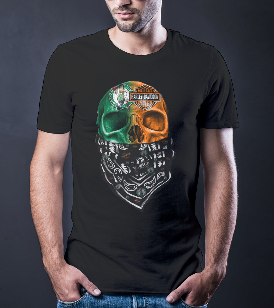 Harley Davidson Celtics Skull Bandana T-Shirt