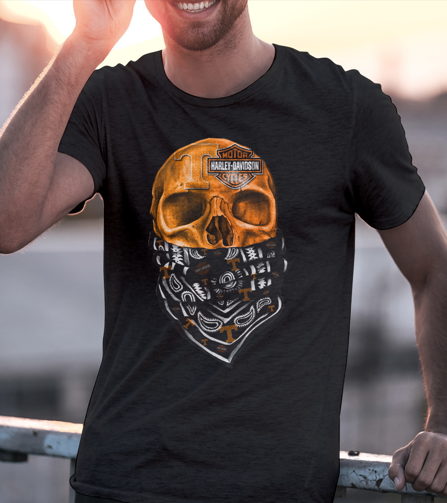 Tennessee Harley Davidson Skull Bandana T-Shirt