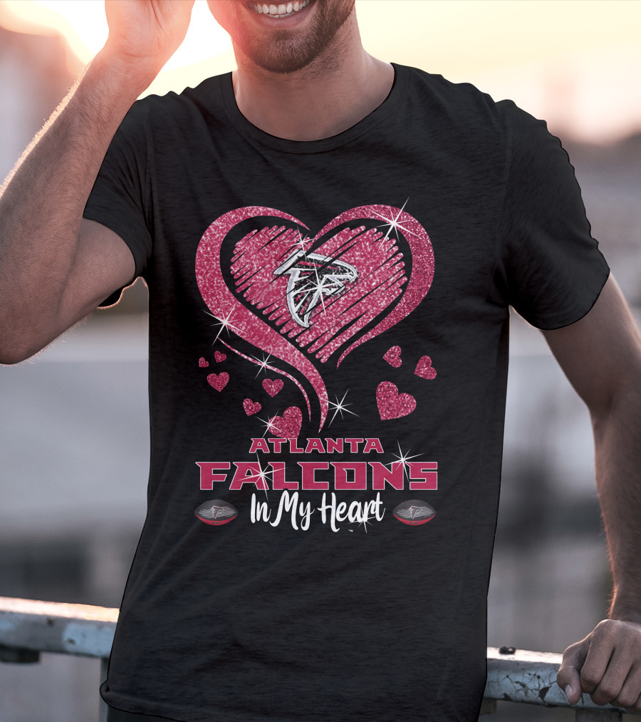 Atlanta Falcons Sparkling Heart In My Heart T-Shirt