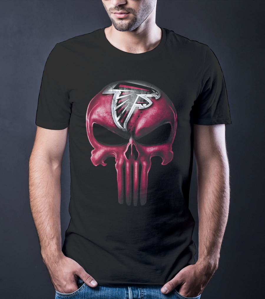 Skull Atlanta Falcons Logo Nfl T-Shirt