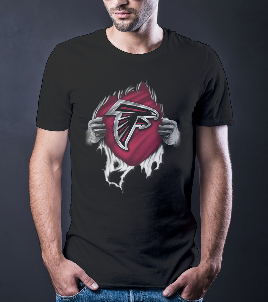 Atlanta Falcons Ripped Logo Reveal T-Shirt