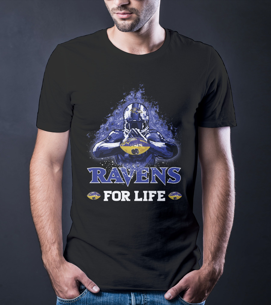 Ravens For Life Baltimore Football Fan T-Shirt
