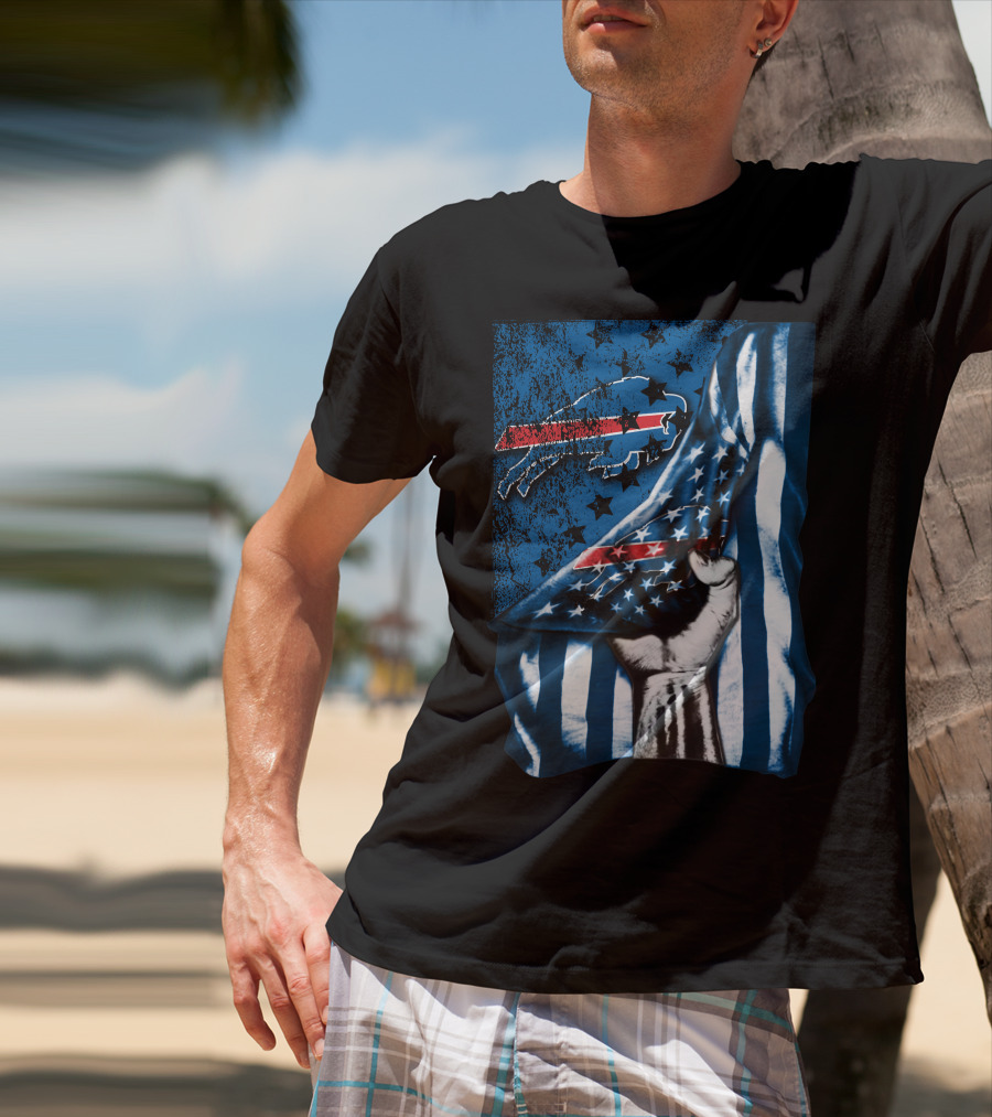 Patriotic Buffalo Bills Flag T-Shirt