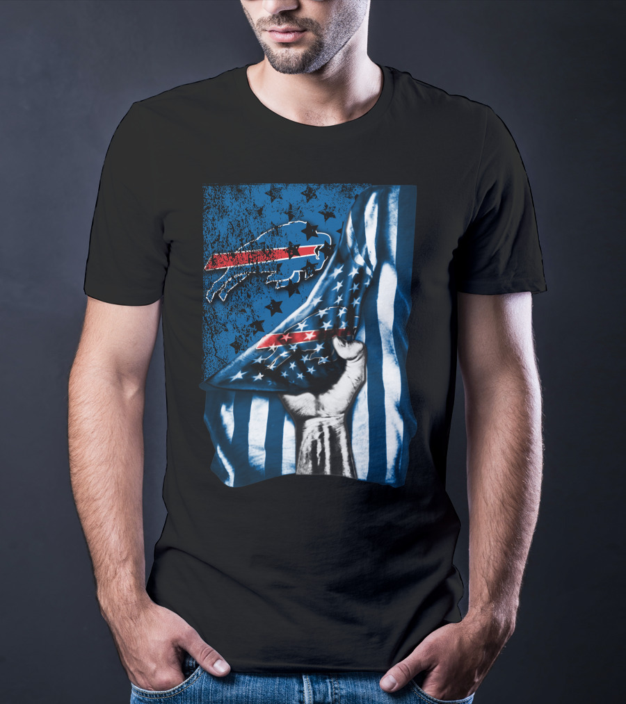 Patriotic Buffalo Bills Flag T-Shirt