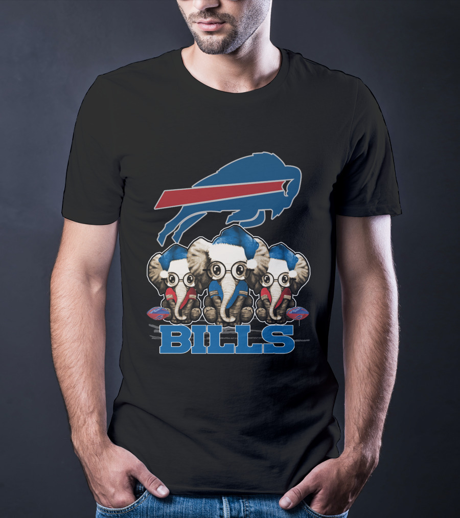 Elephan Xmas Buffalo Bills NFL Holiday Fan T-Shirt