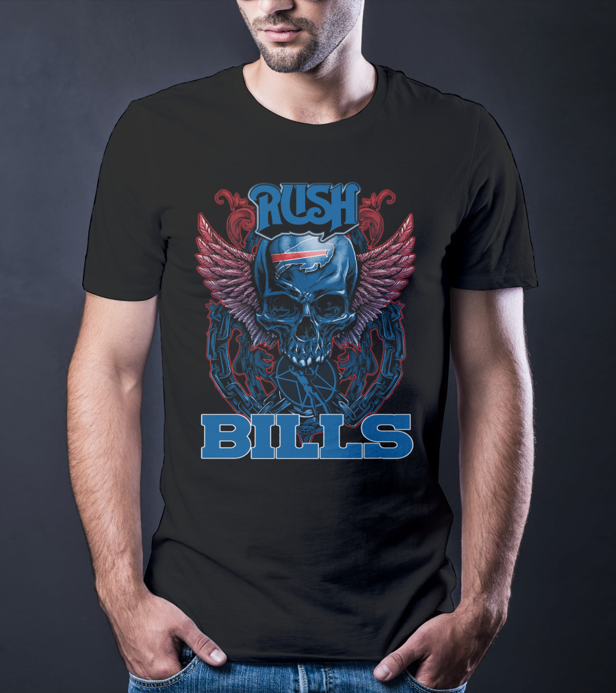 Rush Buffalo Bills Skull Wings T-Shirt