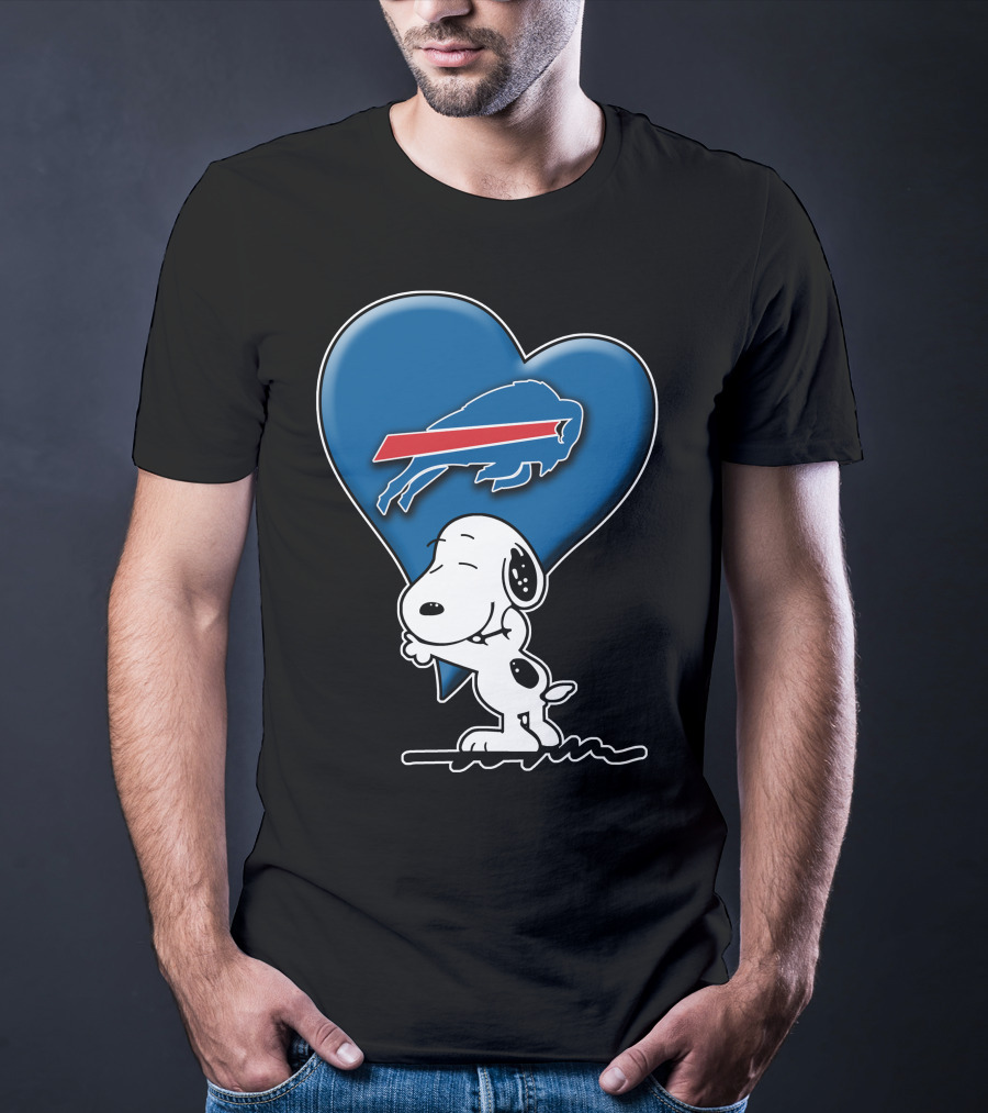 Snoopy Heart Hug Buffalo Bills T-Shirt