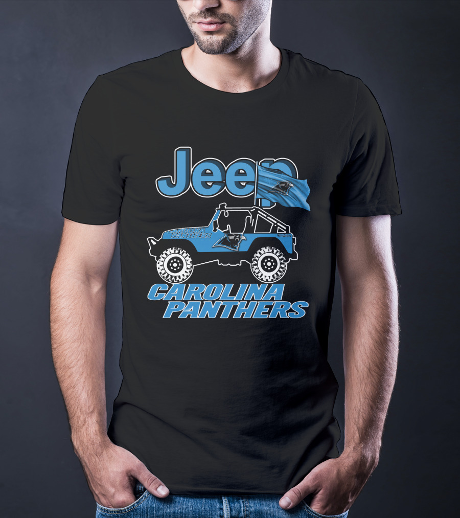 Jeep Carolina Panthers Off-Road Adventure Fan Gear T-Shirt