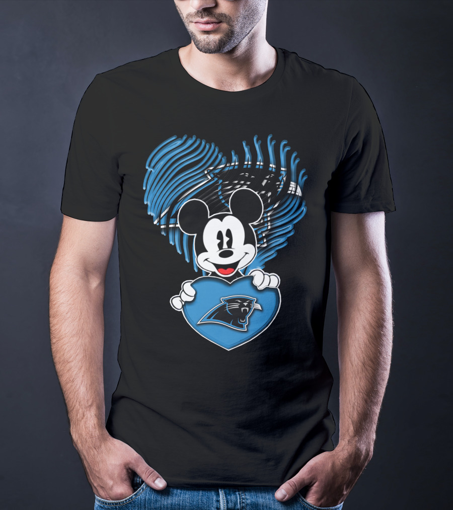 Mick Holding Carolina Panthers Heart T-Shirt