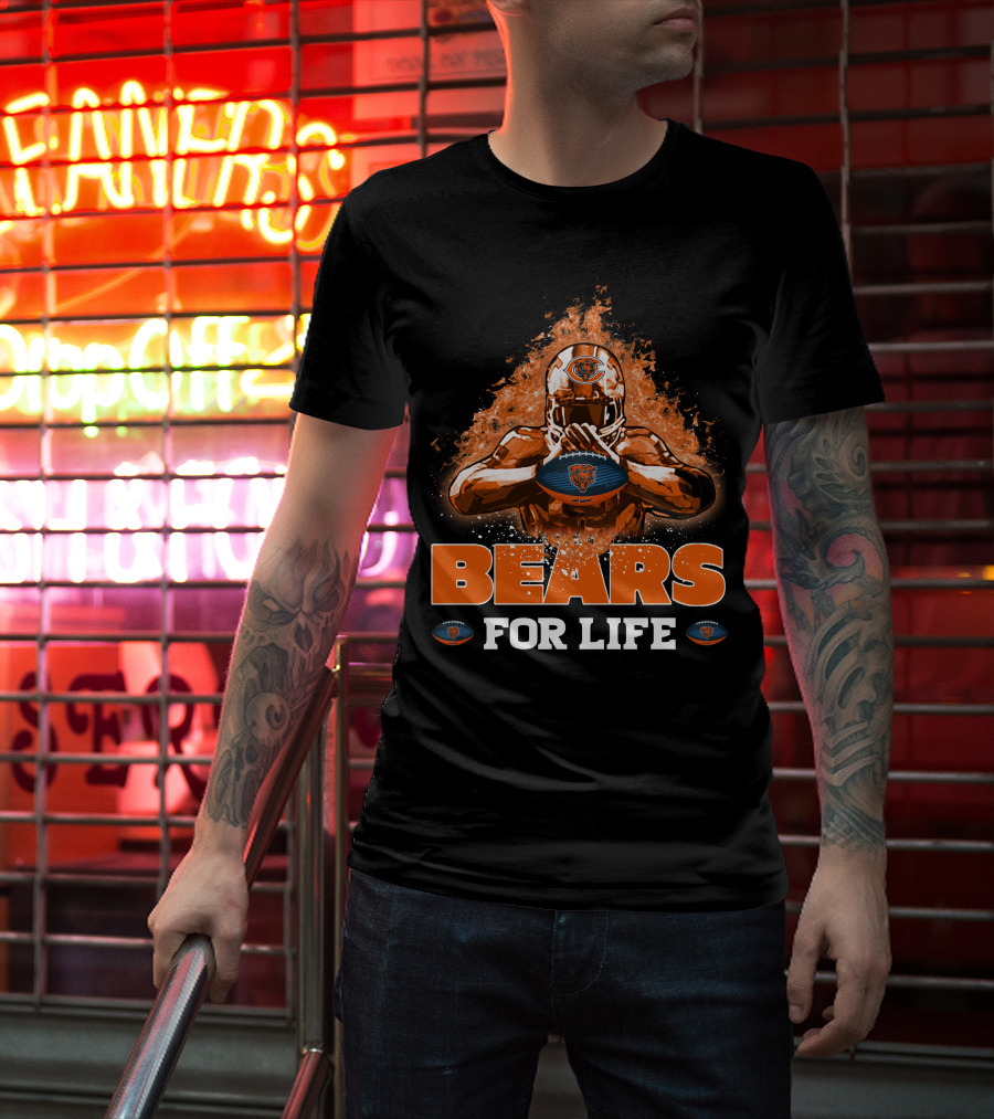 Bears For Life Chicago Football Fandom T-Shirt