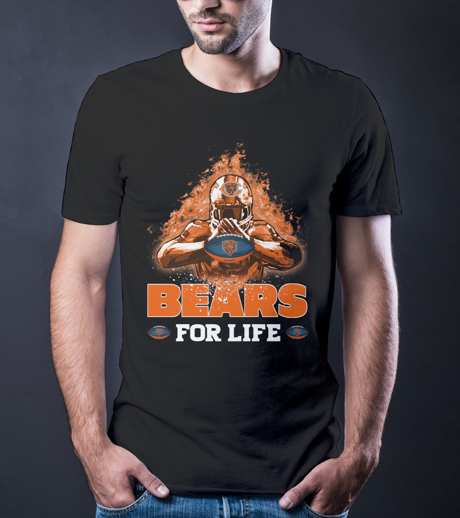 Bears For Life Chicago Football Fandom T-Shirt
