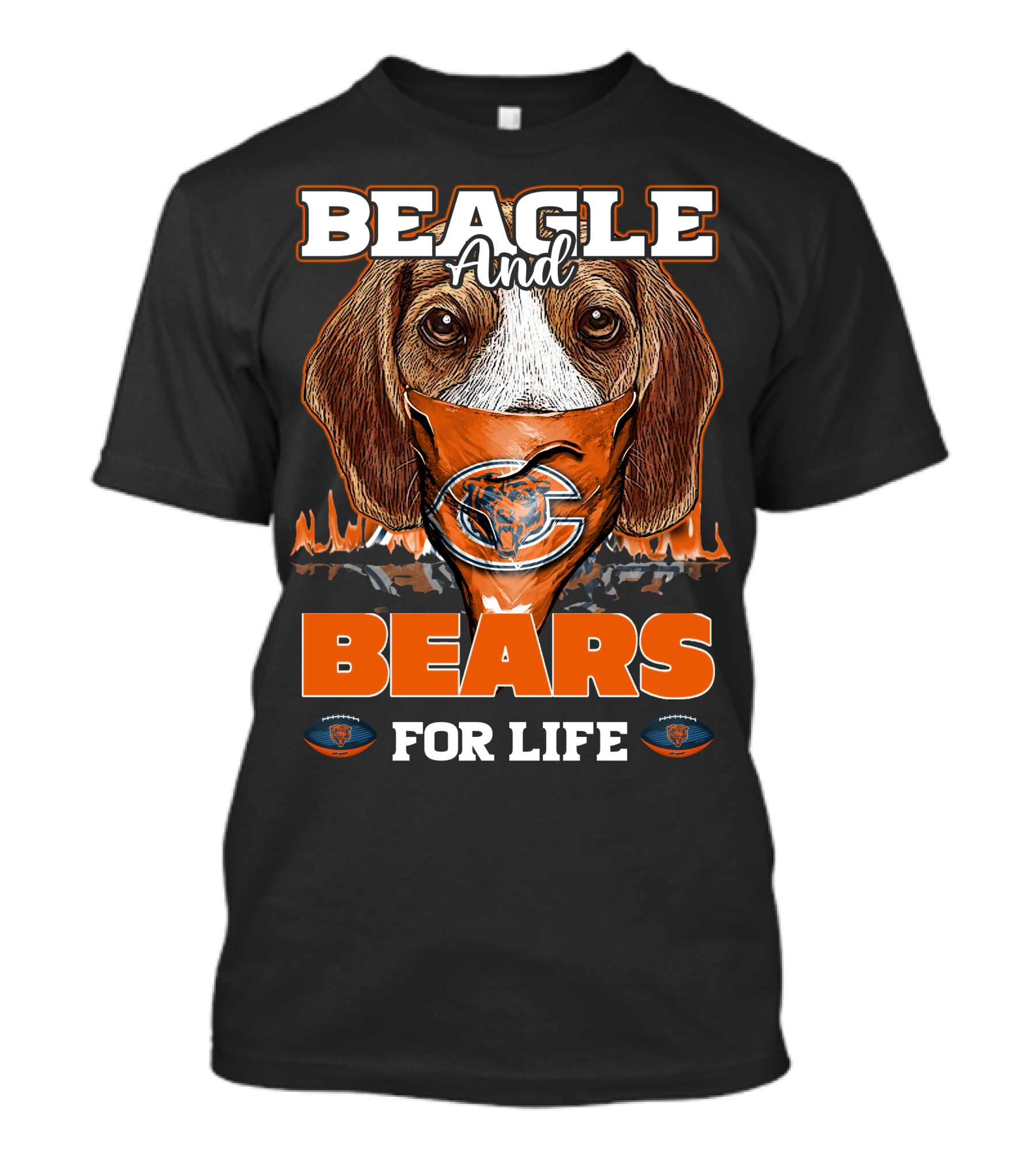 Beagle And Chicago Bears For Life T-Shirt